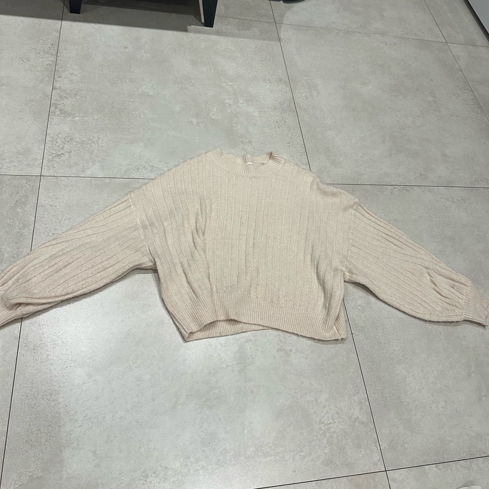 Sophie Rue Cream Ribbed Sweater